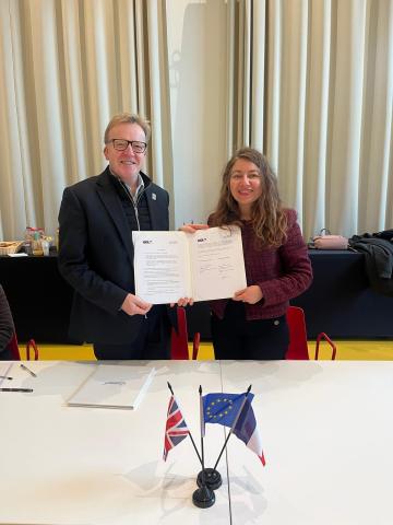 Geraint REES  VP Research, Innovation and Global Engagement UCL avec Delphine PLACIDI-FROT, VP relations internationales