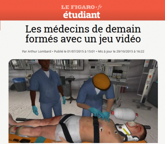 Le figaro etudiant 2015 - les médecins de demain formés avec un jeu vidéo