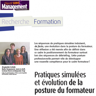 Objectif soins et management 2015 Pratiques simulées et évolution de la posture du formateur